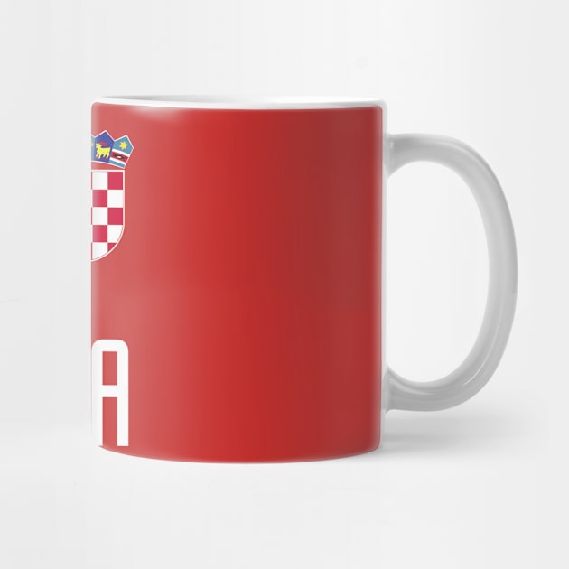 Retro Croatia Soccer Jersey Croatian Number 10 Hrvatska by Iconikit